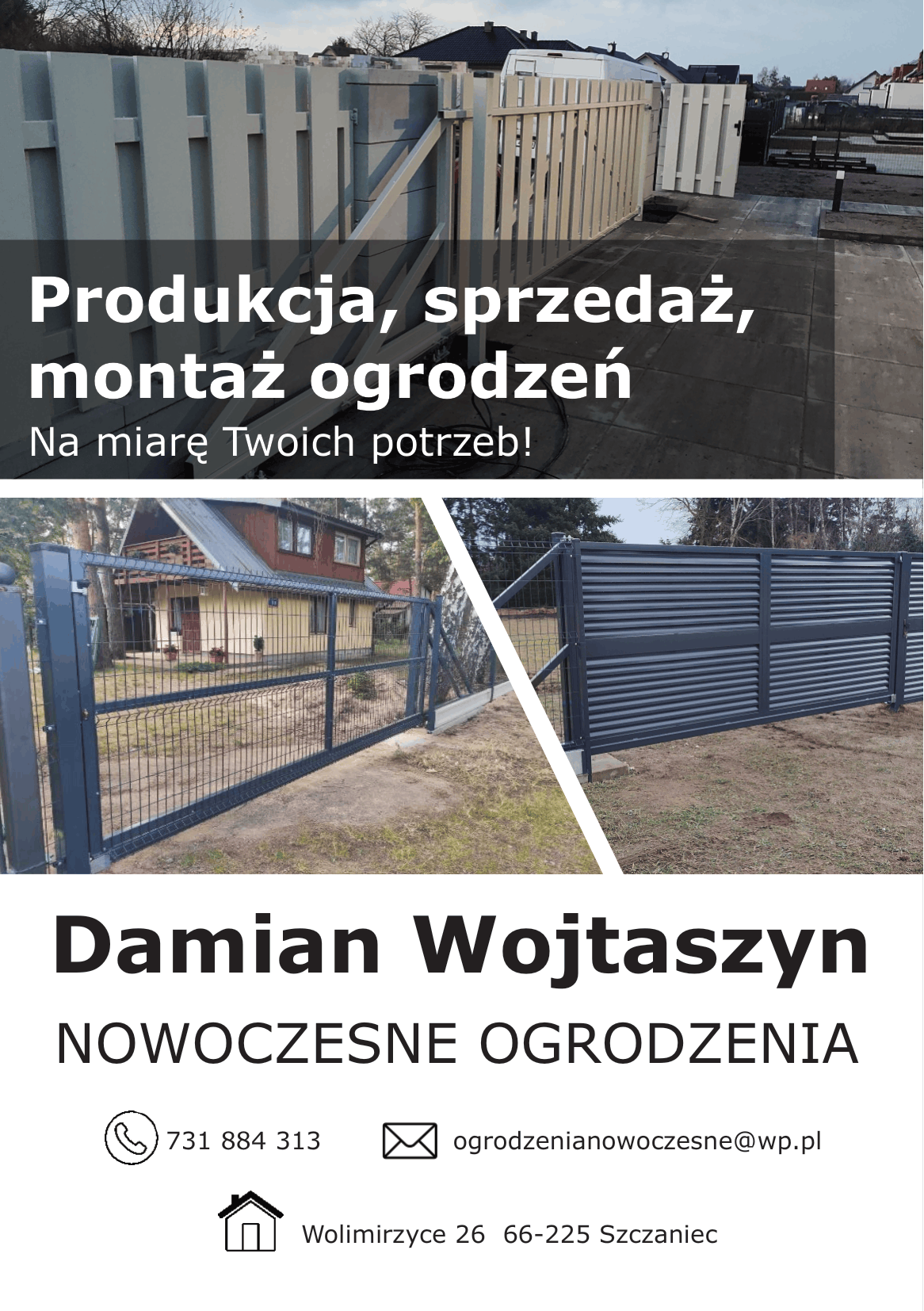 Damian Wojtaszyn NOWOCZESNE OGRODZENIA